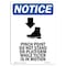 Signmission OSHA Notice Sign, Pinch Point Do Not With Symbol, 10in X 7in Rigid Plastic, 7" W, 10" L, Portrait OS-NS-P-710-V-17285 - alternate 1